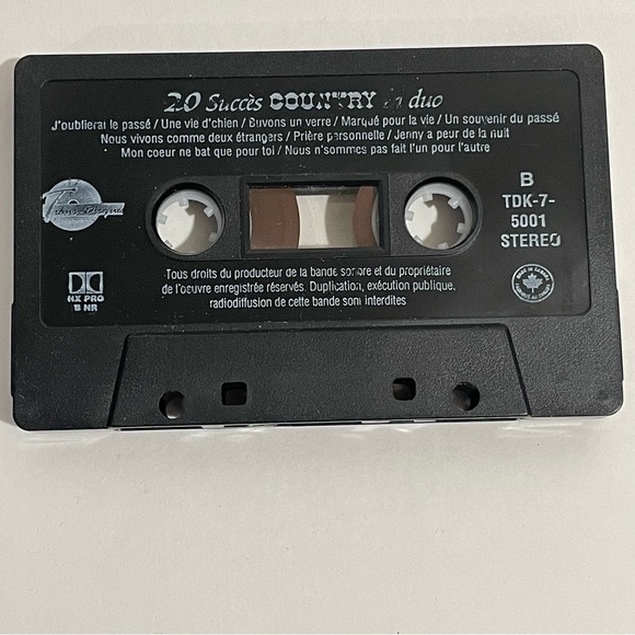 20 Succès Country en Duo Cassette Audio Tape French Music - Picture 5 of 5